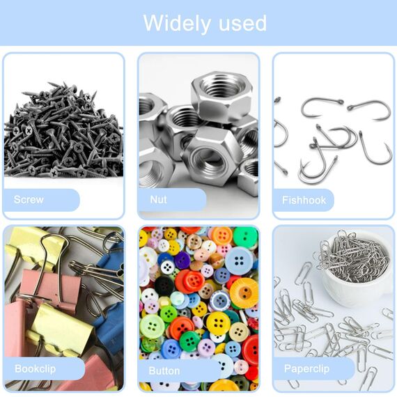 Gentpovth Universelle Sortierboxen, 2 Stück 8 Gitter Praktische Aufbewahrungsbox mit Deckel, Kleinteile Organizer, mit Verstellbaren Fächern, für Perlen, Plastic Saatgut, Schrauben und Schmuck