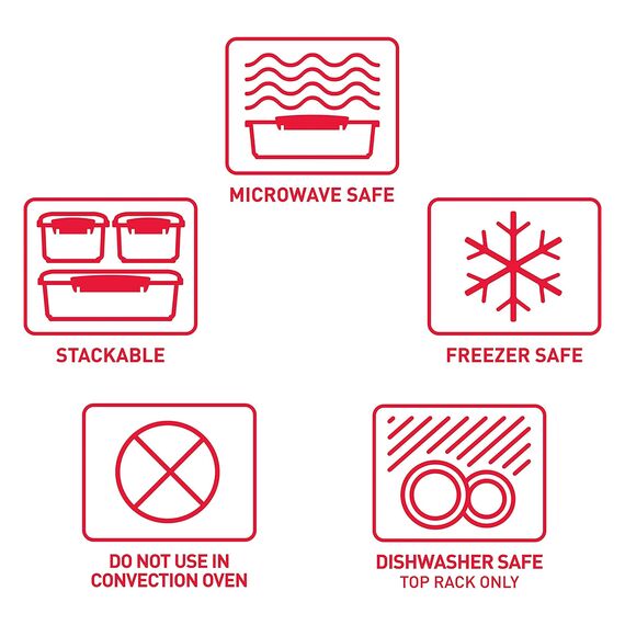 Sistema Microwave Suppentasse, klein | mikrowellengeeignete Frischhaltedose | 565 ml | BPA-frei | rotn