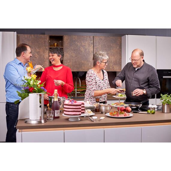 RÖSLE Kaffeedose mit Frischhaltedeckel, Hochwertige Dose zum Aufbewahren von 500 g Kaffee oder anderen Lebensmitteln, Edelstahl 18/10, spülmaschinengeeignet, 10 cm, Schwarz