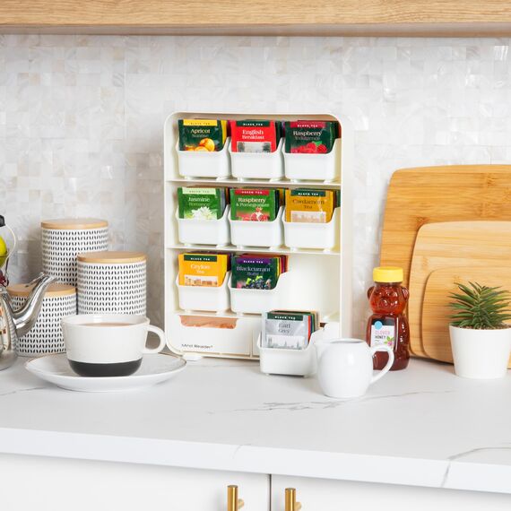 Mind Reader "Baggy" Teebeutel Stand und Organizer für 150+ Teebeutel, weiß