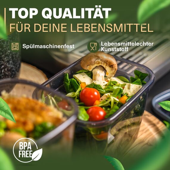 Viwares luftdichte Vorratsdosen mit Deckel | 25er Vorratsbehälter Set | BPA-FREI | Zur Müsli Mehl und Zucker Aufbewahrung | Praktische Aufbewahrungsbox Küche für alle Lebensmittel
