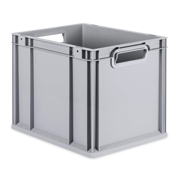 aidB Eurobox NextGen Grip, 400x300x320 mm, Griffe offen, robuste Plastikbox aus Kunststoff mit ergonomischen Griffen, stapelbare Kunststoffkiste, ideal für die Industrie, 1St.