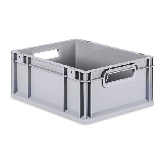 aidB Eurobox NextGen Grip, 400x300x170 mm, Griffe offen, robuste Plastikbox aus Kunststoff mit ergonomischen Griffen, stapelbare Kunststoffkiste, ideal für die Industrie, 1St.
