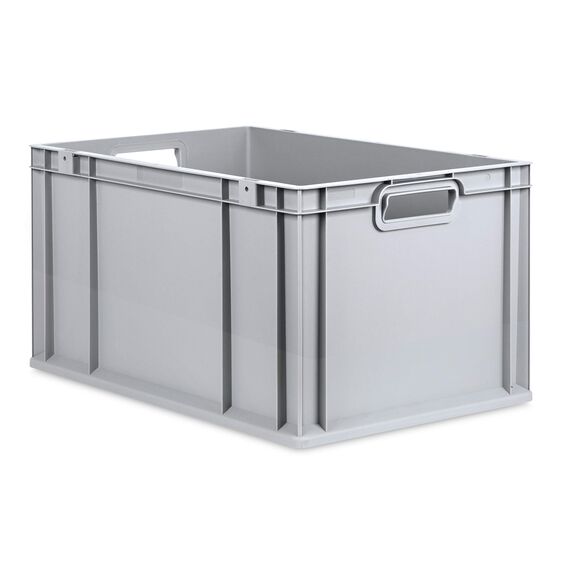 aidB Eurobox NextGen Grip, 600x400x320 mm, Griffe offen, robuste Plastikbox aus Kunststoff mit ergonomischen Griffen, stapelbare Kunststoffkiste, ideal für die Industrie, 1St.