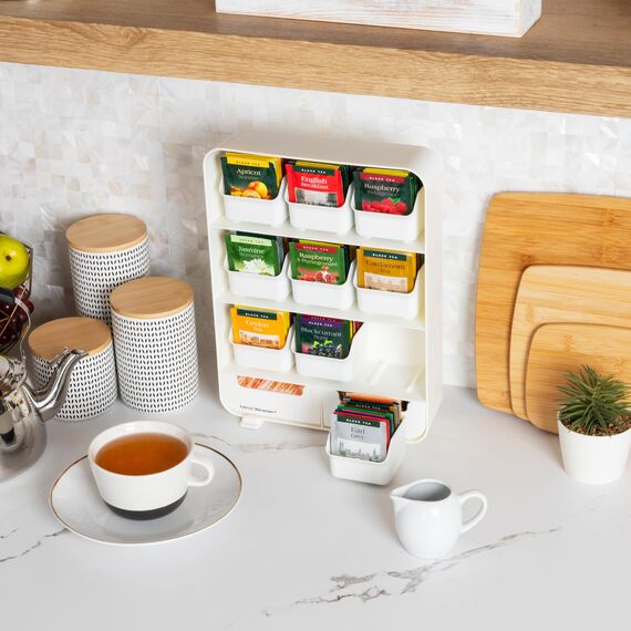 Mind Reader "Baggy" Teebeutel Stand und Organizer für 150+ Teebeutel, weiß