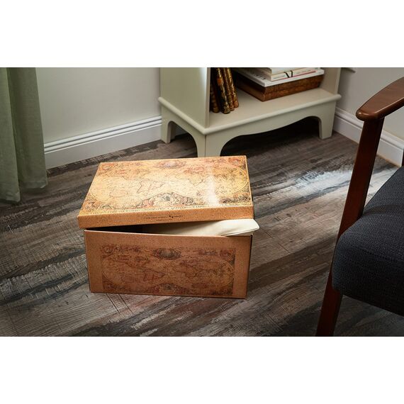 Aufbewahrungsbox mit deckel aus Karton für Kleidung und Wäsche, Karte Mittel Kisten aufbewahrung, saisonaler Wechsel, Organizer Ideal für Vakuumbeutel oder Geschenkbox 42x32x21 cm