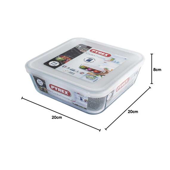 Behälter Quad, C/T, 20 x 20 x 7 cm, 2 l, C&F PX