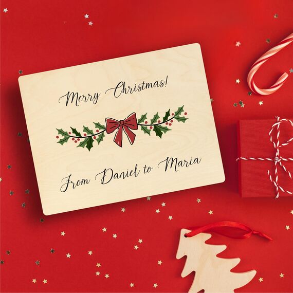 Creative Deco Weihnachtsgeschenke Personalisierte Holzkiste | Wunschtext Weihnachten Geschenke | Dein Eigener Wünsche Text Individuelles Geschenk | Weihnachtsdeko | Für Frauen, Männer