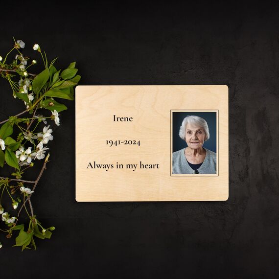 Creative Deco Trauerkiste Erinnerungen Holz | Trauer Personalisiert mit Namen, Wunschtext, Foto | für/wie Trauerkarte Besonders, Kondolenzkarte, Beileidskarte | In Gedenk, Andenken an Verstorbene