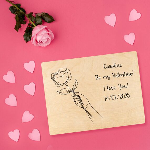 Creative Deco Personalisierte Geschenke Wunschtext Holzkiste | Romantisches Geschenk Valentinstag für Ihn und Sie Deko | Individuelles Geschenk für Frauen, Mädchen und Paar | Mehrere Motive