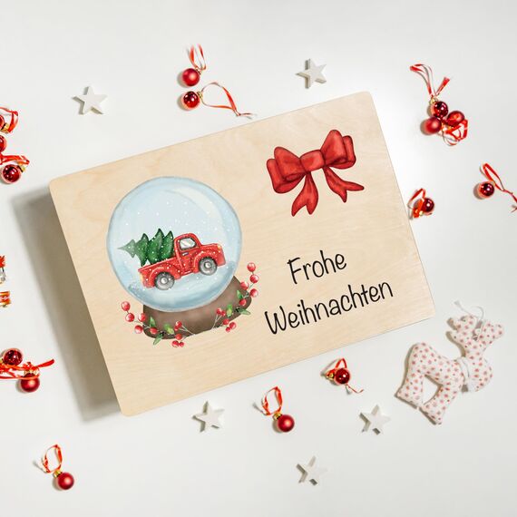 Creative Deco Weihnachtsgeschenke Personalisierte Holzkiste | Personalisiert Wunschtext Weihnachten Geschenke | Dein Eigener Wünsche Text Individuelle Geschenk | Weihnachtsdeko | Für Frauen, Männer