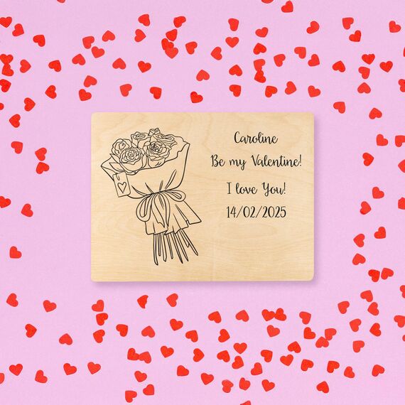 Creative Deco Personalisierte Geschenke Wunschtext Holzkiste | Romantisches Geschenk Valentinstag für Ihn und Sie Deko | Individuelles Geschenk für Frauen, Mädchen und Paar | Mehrere Motive