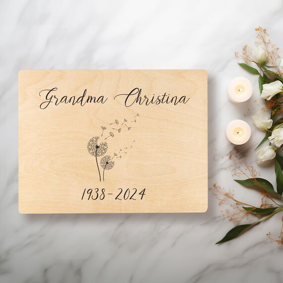 Creative Deco Trauerkiste Erinnerungen Holz | Trauer Personalisiert mit Namen, Wunschtext | für/wie Trauerkarte Besonders, Kondolenzkarte, Beileidskarte | In Gedenk, Andenken an Verstorbene