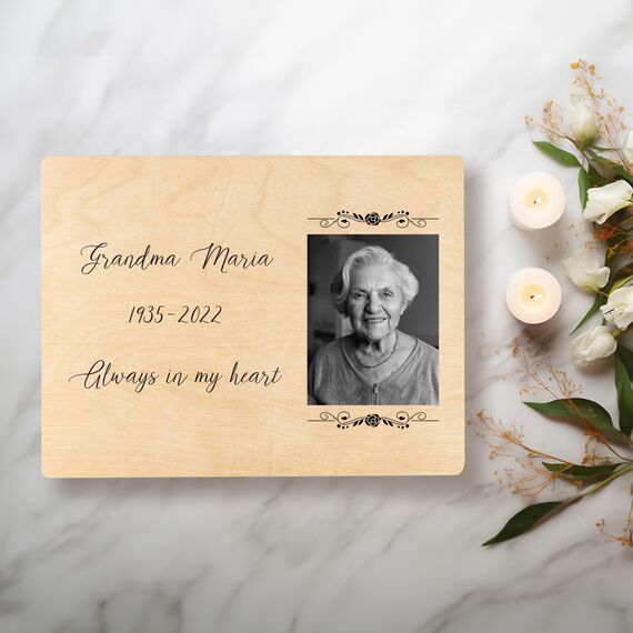 Creative Deco Trauerkiste Erinnerungen Holz | Trauer Personalisiert mit Namen, Wunschtext, Foto | für/wie Trauerkarte Besonders, Kondolenzkarte, Beileidskarte | In Gedenk, Andenken an Verstorbene