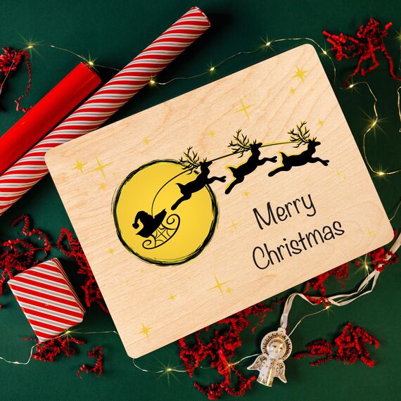 Creative Deco Weihnachtsgeschenke Personalisierte Holzkiste | Personalisiert Wunschtext Weihnachten Geschenke | Dein Eigener Wünsche Text Individuelle Geschenk | Weihnachtsdeko | Für Frauen, Männer