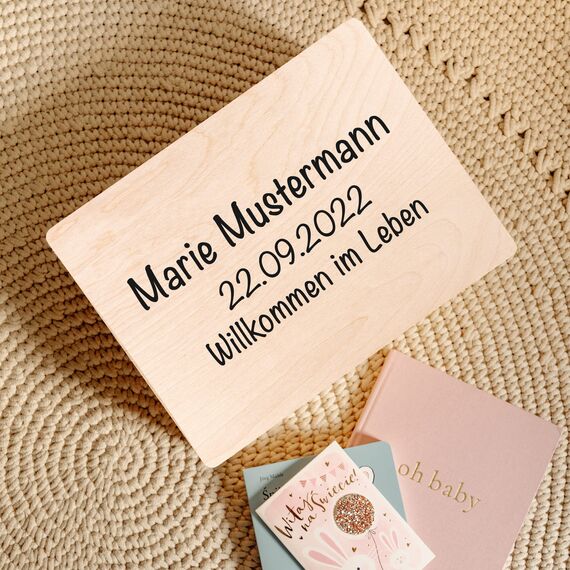 Creative Deco Personalisierte Geschenke Wunschtext Holzkiste | Dein Eigener Beliebig Text Individuelle Geschenk | Geschenkkiste Geschenkbox | Für Frauen, Männer und Paar | 40 x 30 x 14 cm