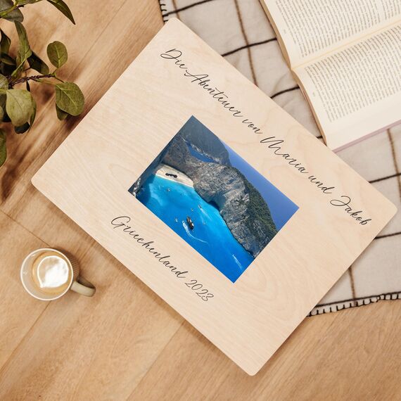 Creative Deco Personalisierte Geschenke Wunschtext + Foto | Fotogeschenke Holzkiste | dein Eigenes Bild Individuelle Geschenk | Geschenkkiste Geschenkbox für Frauen, Männer und Paar | 40 x 30 x 14 cm