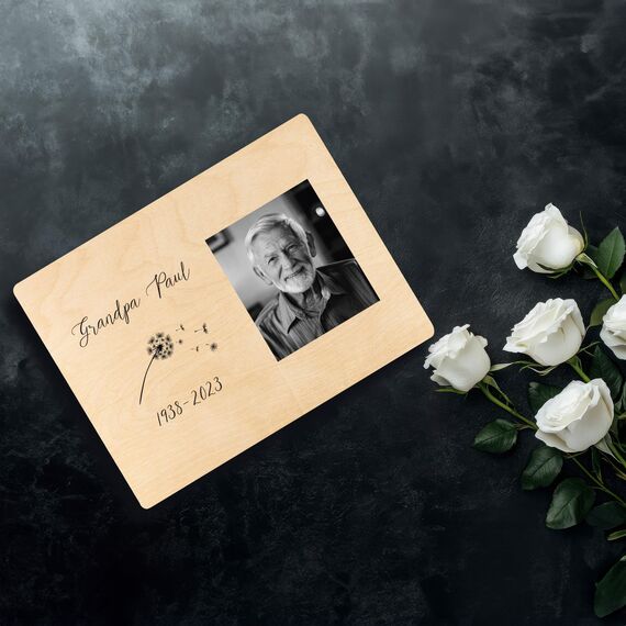 Creative Deco Trauerkiste Erinnerungen Holz | Trauer Personalisiert mit Namen, Wunschtext, Foto | für/wie Trauerkarte Besonders, Kondolenzkarte, Beileidskarte | In Gedenk, Andenken an Verstorbene