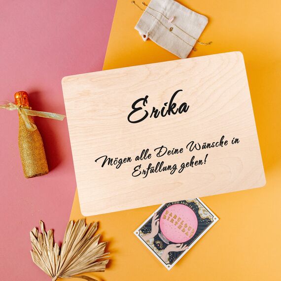 Creative Deco Personalisierte Geschenke Wunschtext Holzkiste | Dein Eigener Beliebig Text Individuelle Geschenk | Geschenkkiste Geschenkbox | Für Frauen, Männer und Paar | 40 x 30 x 14 cm
