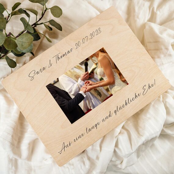 Creative Deco Personalisierte Geschenke Wunschtext + Foto | Fotogeschenke Holzkiste | dein Eigenes Bild Individuelle Geschenk | Geschenkkiste Geschenkbox für Frauen, Männer und Paar | 40 x 30 x 14 cm