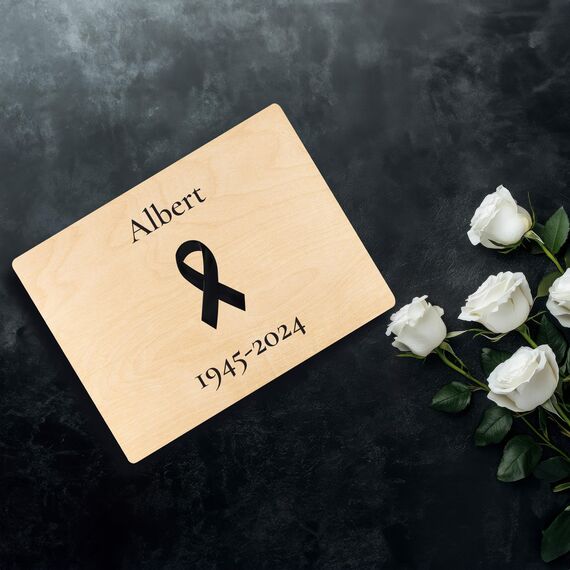 Creative Deco Trauerkiste Erinnerungen Holz | Trauer Personalisiert mit Namen, Wunschtext | für/wie Trauerkarte Besonders, Kondolenzkarte, Beileidskarte | In Gedenk, Andenken an Verstorbene