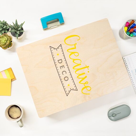 Creative Deco Personalisierte Geschenke Fotogeschenke Holzkiste | dein Eigenes Foto und Bild Individuelle Geschenk JGA | Geschenkkiste Geschenkbox | Für Frauen, Männer und Paar | 40 x 30 x 14 cm