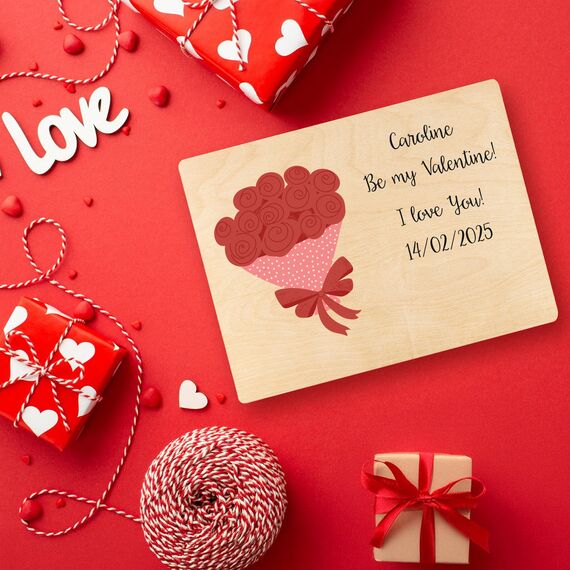 Creative Deco Personalisierte Geschenke Wunschtext Holzkiste | Romantisches Geschenk Valentinstag für Ihn und Sie Deko | Individuelles Geschenk für Frauen, Mädchen und Paar | Mehrere Motive