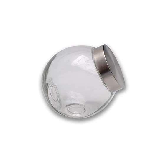 APS Vorratsglas 2er Set - Behälter mit Premium Glaskugel-Optik und Schraubdeckel aus rostfreiem Edelstahl - Aromadichte durch die hochwertigen Schraubdeckel