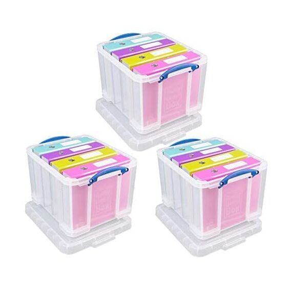 Really Useful Aufbewahrungsboxen 3er-Pack 35 l farblos
