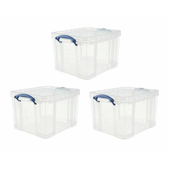 Really Useful Aufbewahrungsboxen 3er-Pack 35 l farblos