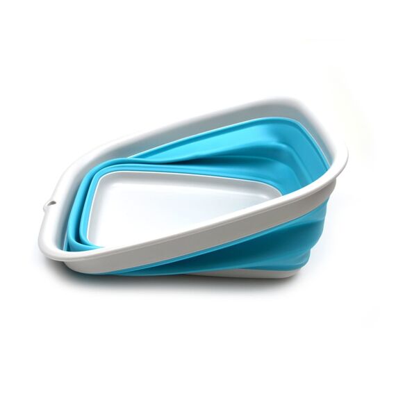 SAMMART 9,45L zusammenklappbare Wanne – Faltbare Spülwanne – tragbares Waschbecken – platzsparende Kunststoff-Waschwanne (Hellblau, Mittel)