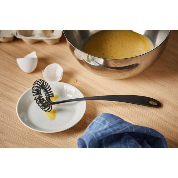 Fiskars Spiralbesen, Länge: 27 cm, Ø 7 cm, Essential, Kunststoff, Schwarz, 1065596