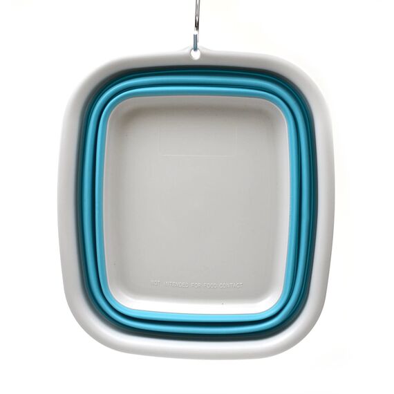 SAMMART 7,7L zusammenklappbare Wanne – Faltbare Spülwanne – tragbares Waschbecken – platzsparende Kunststoff-Waschwanne (Hellblau, klein)