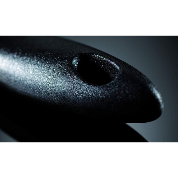 Fiskars Pfannenwender mit scharfen Kanten und asymmetrischem Kopf, Essential, Kunststoff, Länge: 29 cm, Schwarz, 1065595