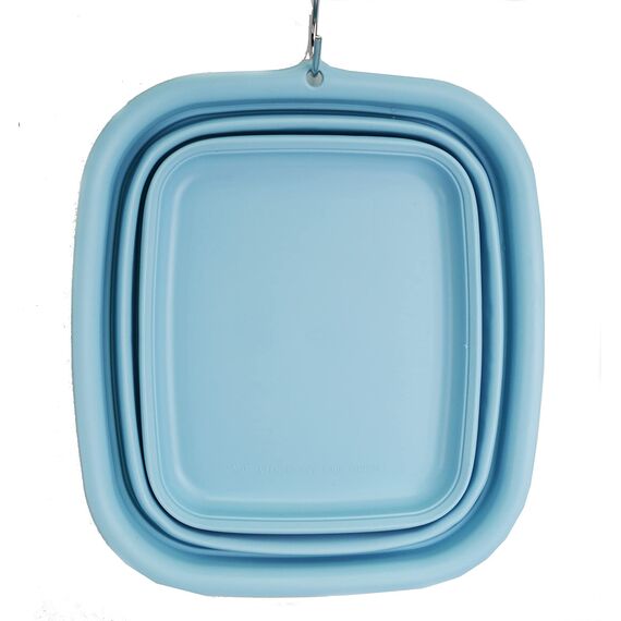 SAMMART 7,7L Collapsible Tub - Foldable Dish Tub - Portable Washing Basin - Space Saving Plastic Washtub (Meeresengel (2er-Set), klein)