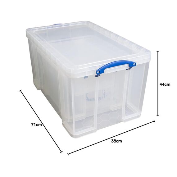 Really Useful Aufbewahrungsboxen 5er-Pack 84 Litre + 35 Litre + 9 Litre + 2 x 3 Litre farblos