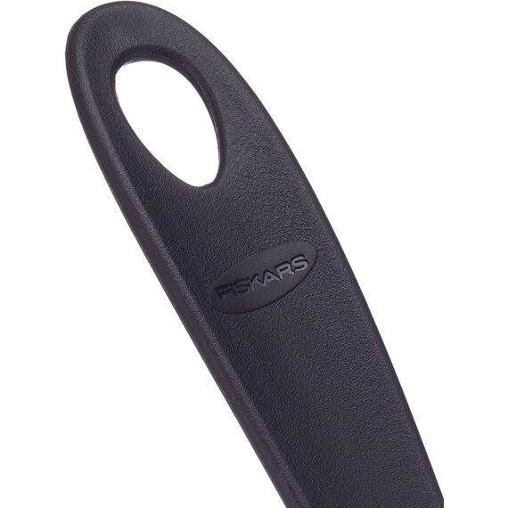 Fiskars Suppenlöffel mit tropfsicherem Rand, Essential, Kunststoff, Länge: 28,6 cm, Volumen: 100 ml, Für rechts- und linkshändigen Gebrauch, Schwarz, 1079059