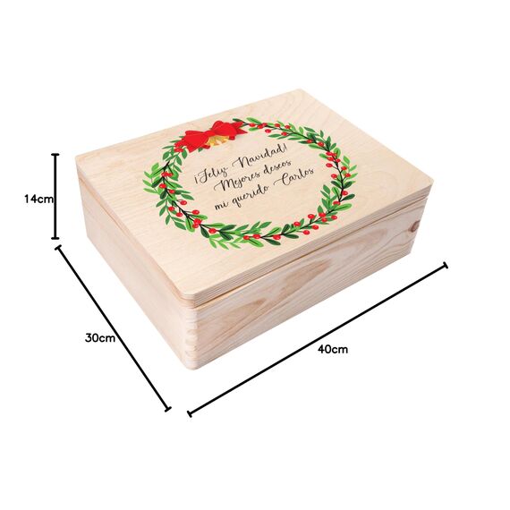 Creative Deco Weihnachtsgeschenke Personalisiert Holzkiste | Personalisierte Wunschtext Weihnachten Geschenke | Dein Eigener Wünsche Text Individuelle Geschenk | Weihnachtsdeko | Für Frauen, Männer