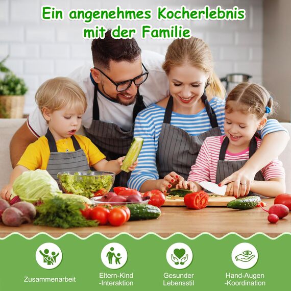 Goodchef Kindermesser 8-teiliges Holzmesser Set,Montessori Messer für Kindermesser ab 2 Jahren, BPA-frei, kinder sicheres Lernmesser,Geschenkidee für kleine Köche(Krokodil)