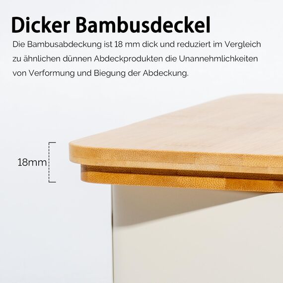 Theo&Cleo Kartoffel Aufbewahrungsbox, Vorratsdose 3er Set, Küche Aufbewahrung für Kartoffeln, Zwiebeln & Knoblauch, Hält länger frisch (Matt Beige)