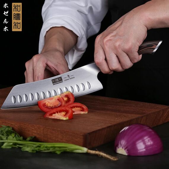 HOSHANHO Santoku Messer, Japanische Küchenmesser Kochmesser Profi Messer, Scharfe Messerklinge mit Ergonomischer Griff, Geschenkbox