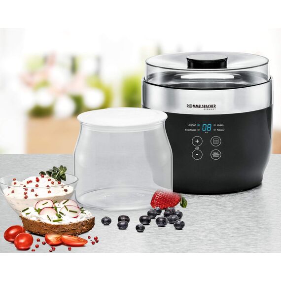 Rommelsbacher Ersatzglas JG 1 für Joghurt & Frischkäsebereiter JG 80-1,2 Liter, mit Deckel