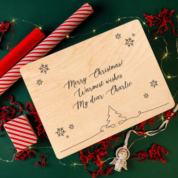 Creative Deco Weihnachtsgeschenke Personalisiert Holzkiste | Personalisierte Wunschtext Weihnachten Geschenke | Dein Eigener Wünsche Text Individuelle Geschenk | Weihnachtsdeko | Für Frauen, Männer