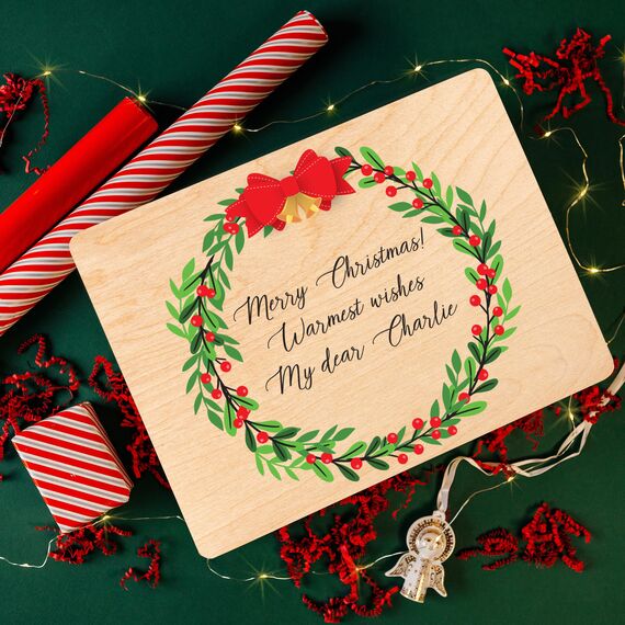 Creative Deco Weihnachtsgeschenke Personalisiert Holzkiste | Personalisierte Wunschtext Weihnachten Geschenke | Dein Eigener Wünsche Text Individuelle Geschenk | Weihnachtsdeko | Für Frauen, Männer