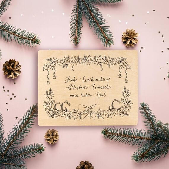 Creative Deco Weihnachtsgeschenke Personalisiert Holzkiste | Personalisierte Wunschtext Weihnachten Geschenke | Dein Eigener Wünsche Text Individuelle Geschenk | Weihnachtsdeko | Für Frauen, Männer
