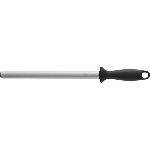 ZWILLING Wetzstahl mit Diamant-Beschichtung, Oval, Länge: 26 cm, Made in Germany, Schwarz