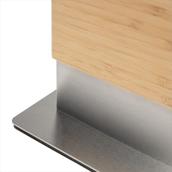 Coninx Messerblock Magnetisch Doppelseitig | Messerhalter Magnetisch ohne Messer | Küchenmesser Knife Holder mit Starkem Magnet | Messerständer Magnetisch Messerbrett Beidseitig Rutschfest | Bambus