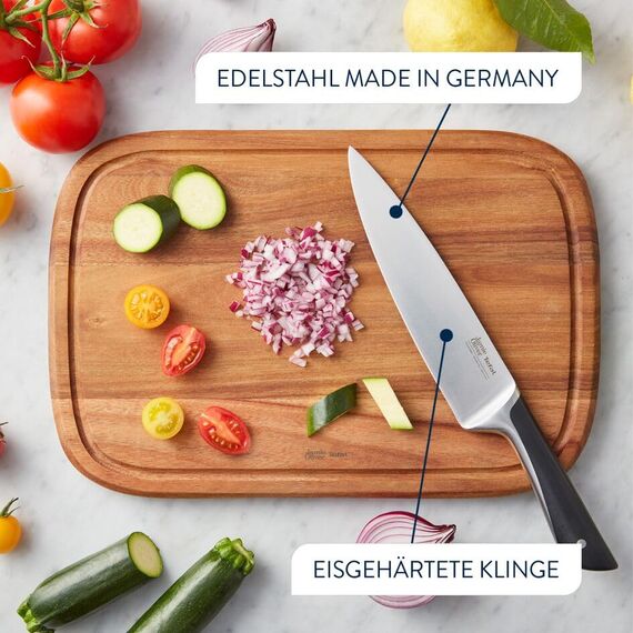 Tefal Jamie Oliver Brotmesser 20 cm, hohe Schneideleistung, unverwechselbares Design, widerstandsfähige und langlebige Klingen, Küchenmesser Edelstahl, Schwarz, K26703