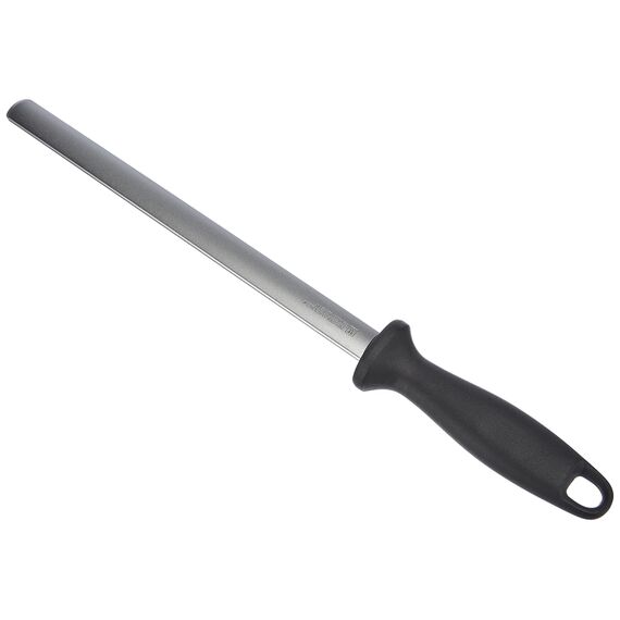 ZWILLING Wetzstahl mit Diamant-Beschichtung, Oval, Länge: 26 cm, Made in Germany, Schwarz