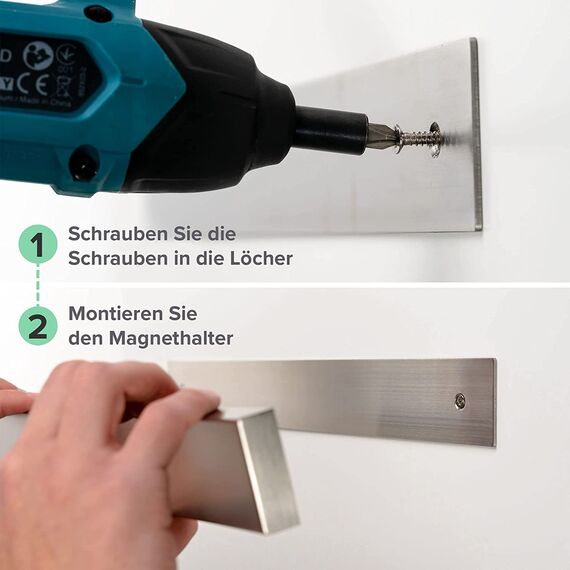 Coninx Magnetleiste Messer 40 cm – Magnetischer Messerhalter aus Edelstahl mit 1400 Gauss – Starke Haftkraft, ohne Bohren montierbar, rostfrei & hygienisch – Messerleiste für Küche